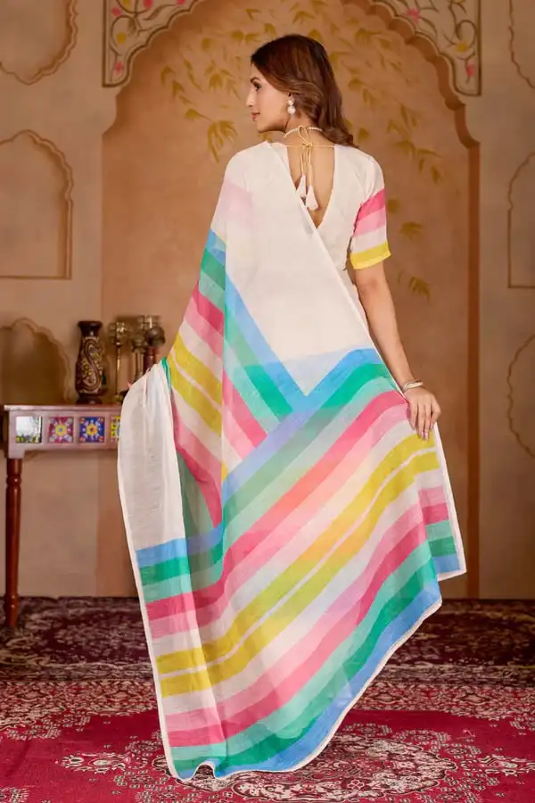 J2 Vol 101 Plain Rainbow Festive Saree Wholesale in Surat