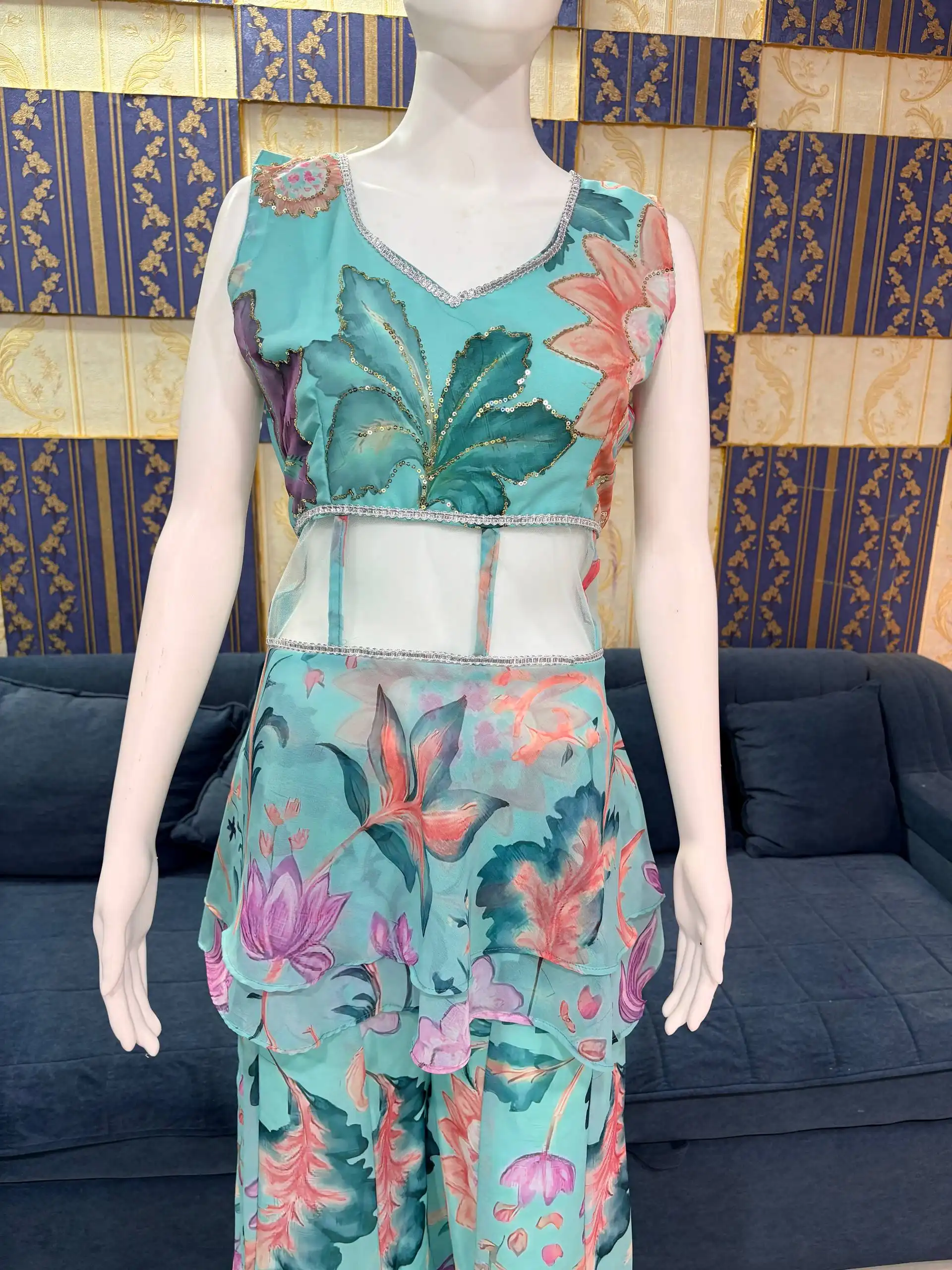 SBD 1833 Party Wear Designer Plazo Set For Women