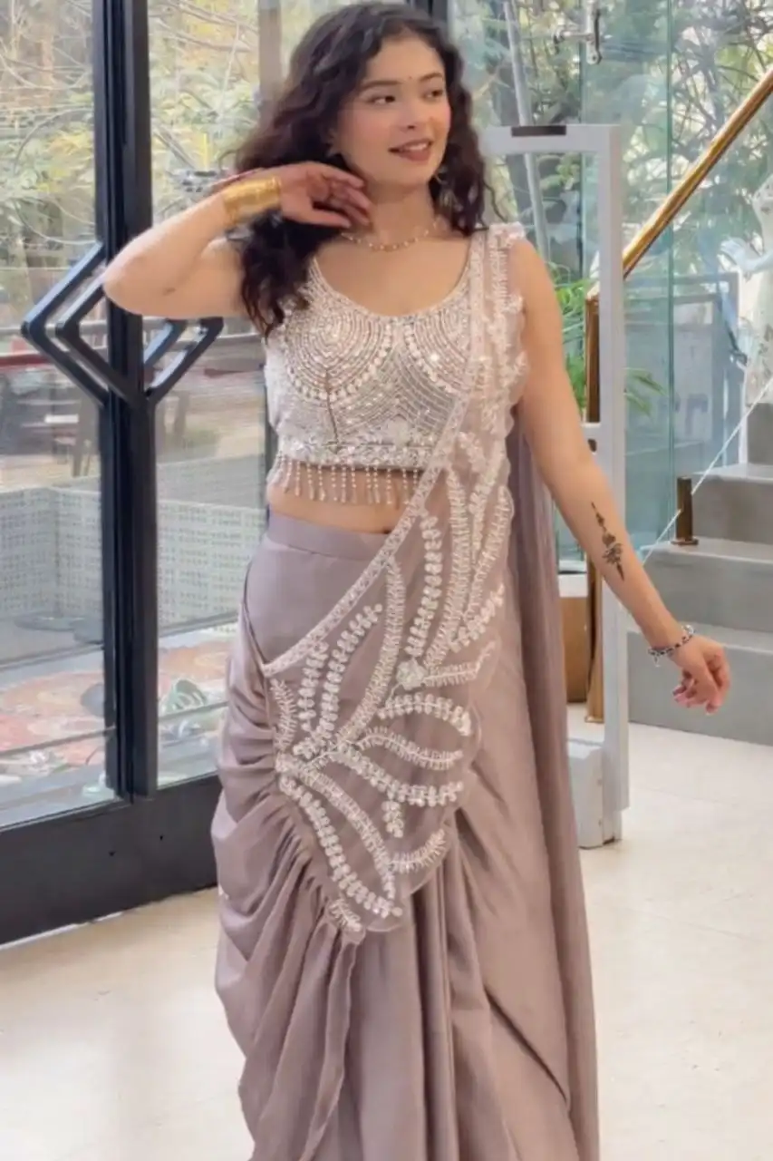 Madhuri 240 Party Wear Ready to Wear Saree With Readymade Blouse