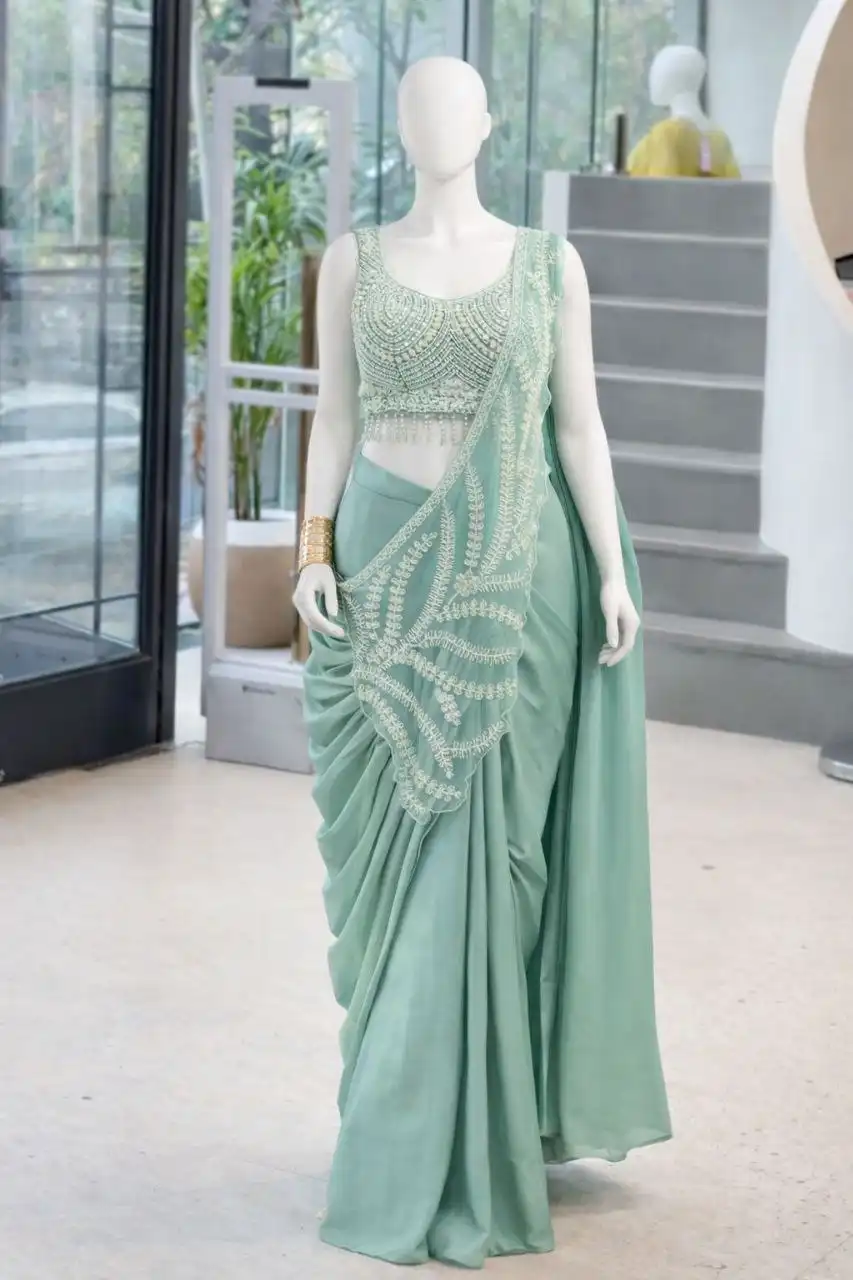 Madhuri 240 Party Wear Ready to Wear Saree With Readymade Blouse