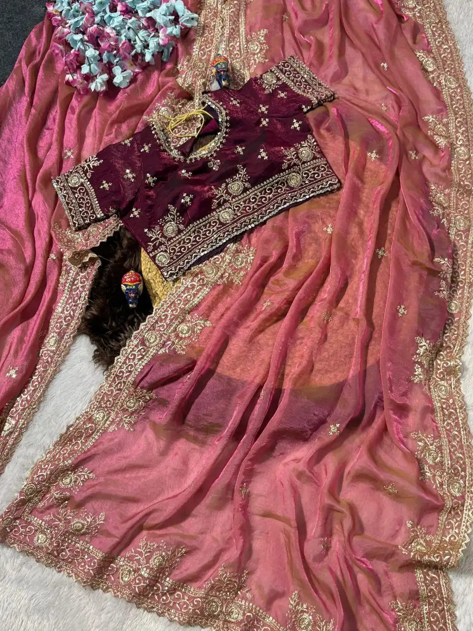 RC1 Vol 104 Fendy Satin Designer Party Wear Saree