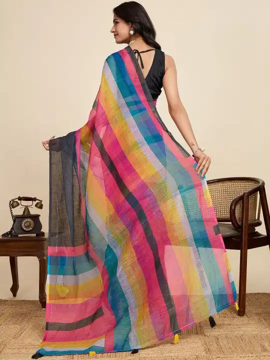 J2 Vol 101 Plain Rainbow Festive Saree Wholesale in Surat