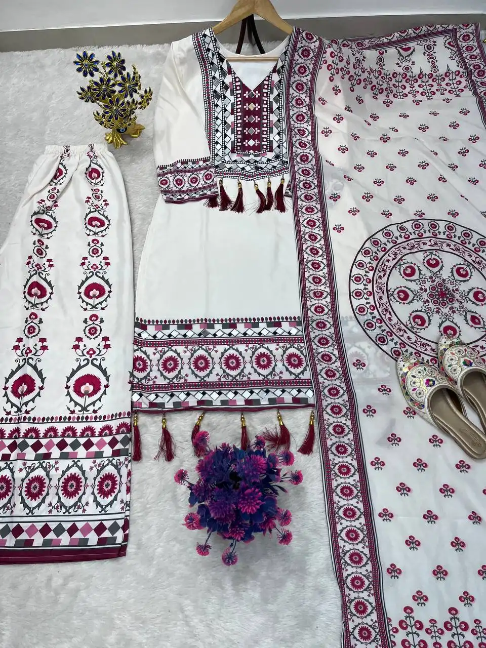 ASD 7083 Printed Plazo Suit With Dupatta Wholesale Surat