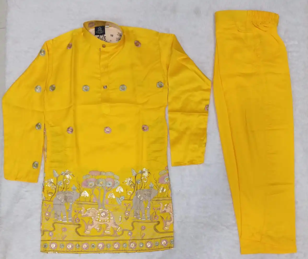 Shyam Vol 83 Kids Wedding Kurta Pajama Daman Work