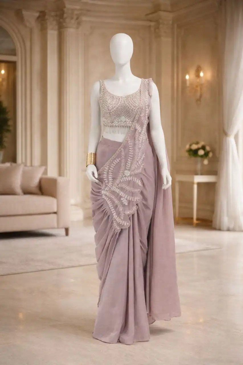 Madhuri 240 Party Wear Ready to Wear Saree With Readymade Blouse