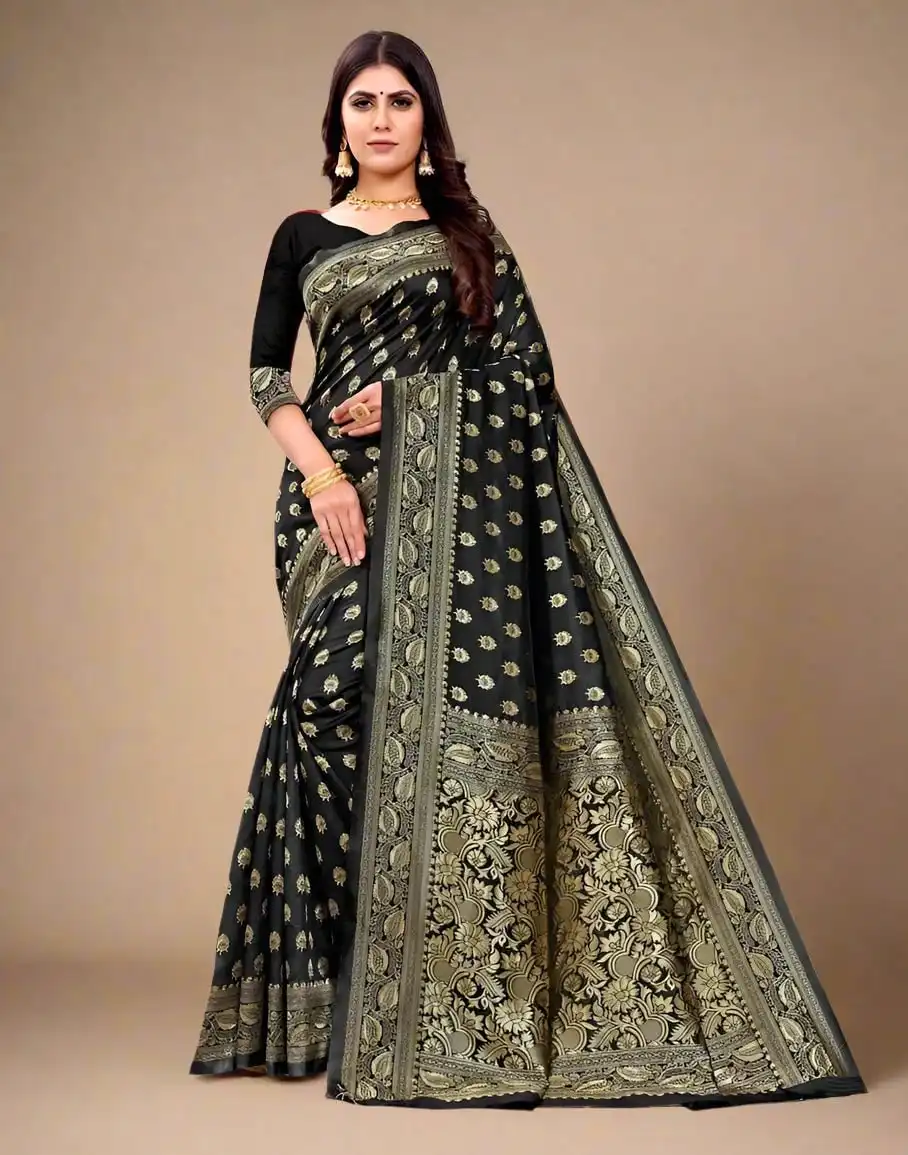 LFK 5282 Banarasi Jacquard Weaving Wedding Saree For Women