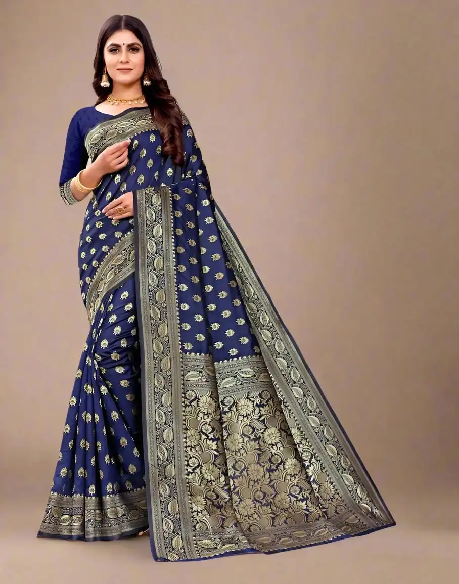 LFK 5282 Banarasi Jacquard Weaving Wedding Saree For Women