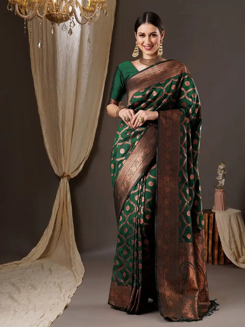 LFK 5101 Silk Banarasi Saree For Women Wholesale