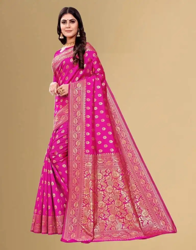 LFK 5282 Banarasi Jacquard Weaving Wedding Saree For Women