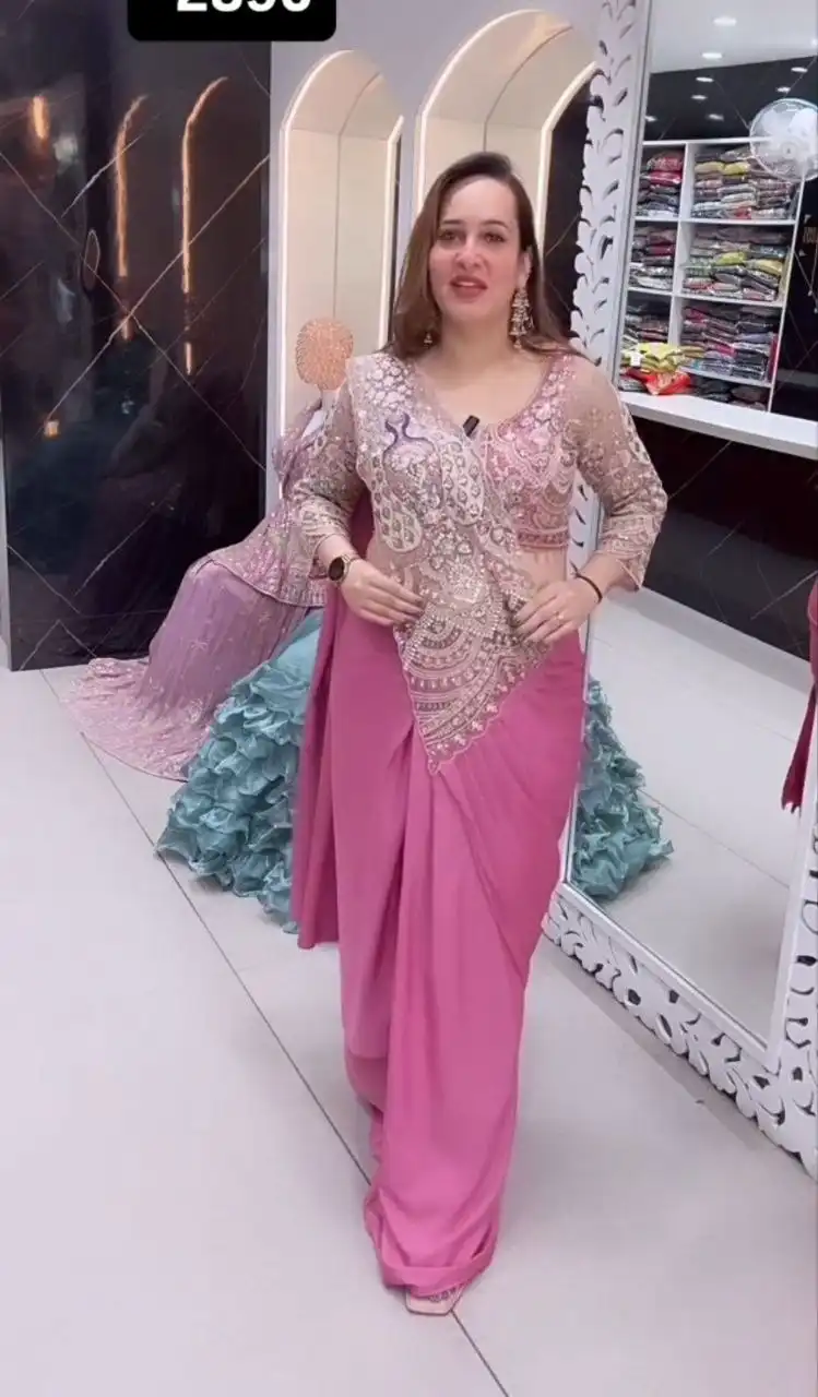 Madhuri 244 Heavy Work Ready To Wear Saree For Wedding
