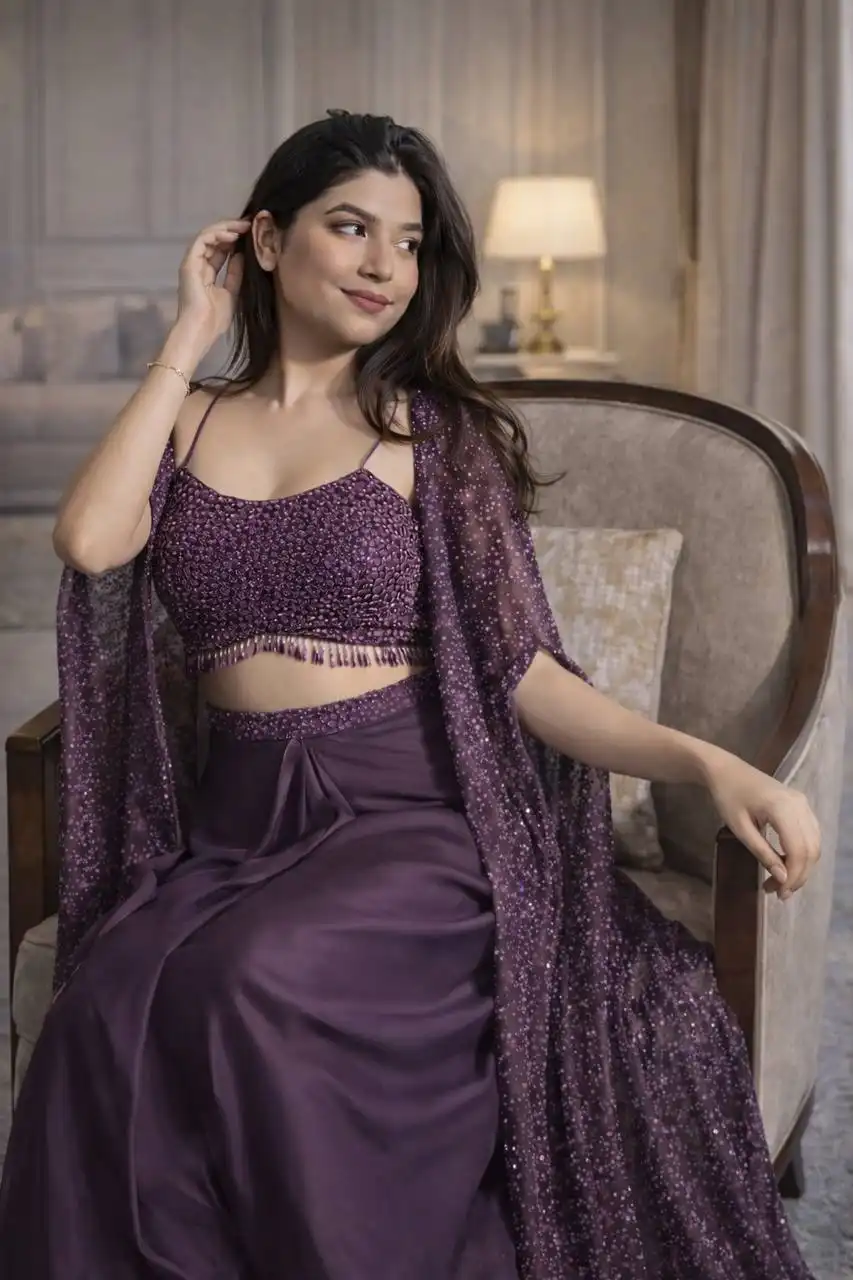 BDB 63 Sequence Embroidery Party Wear Indo Western Design