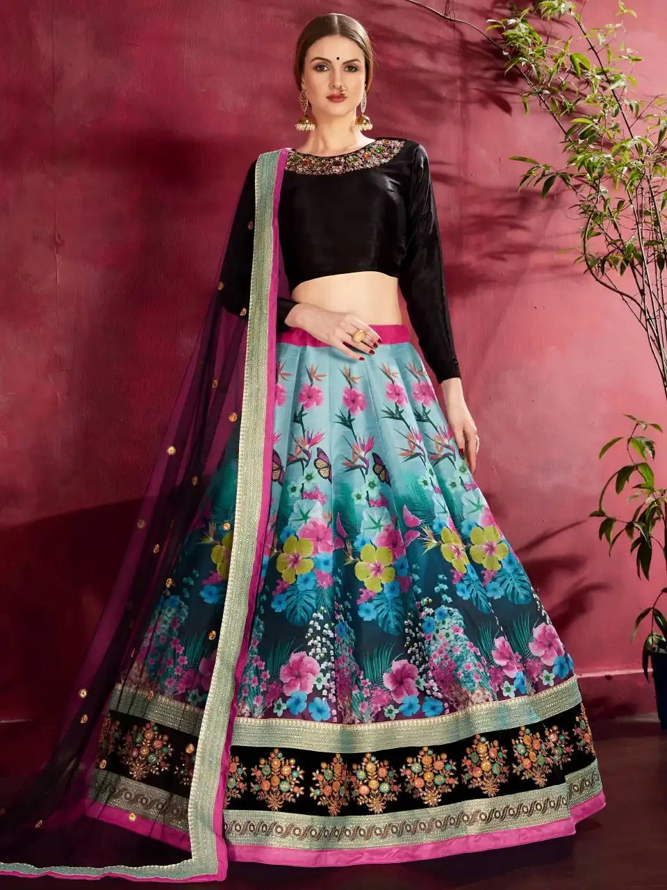 Zeel 7505 Designer Floral Printed Lehenga Choli Collection