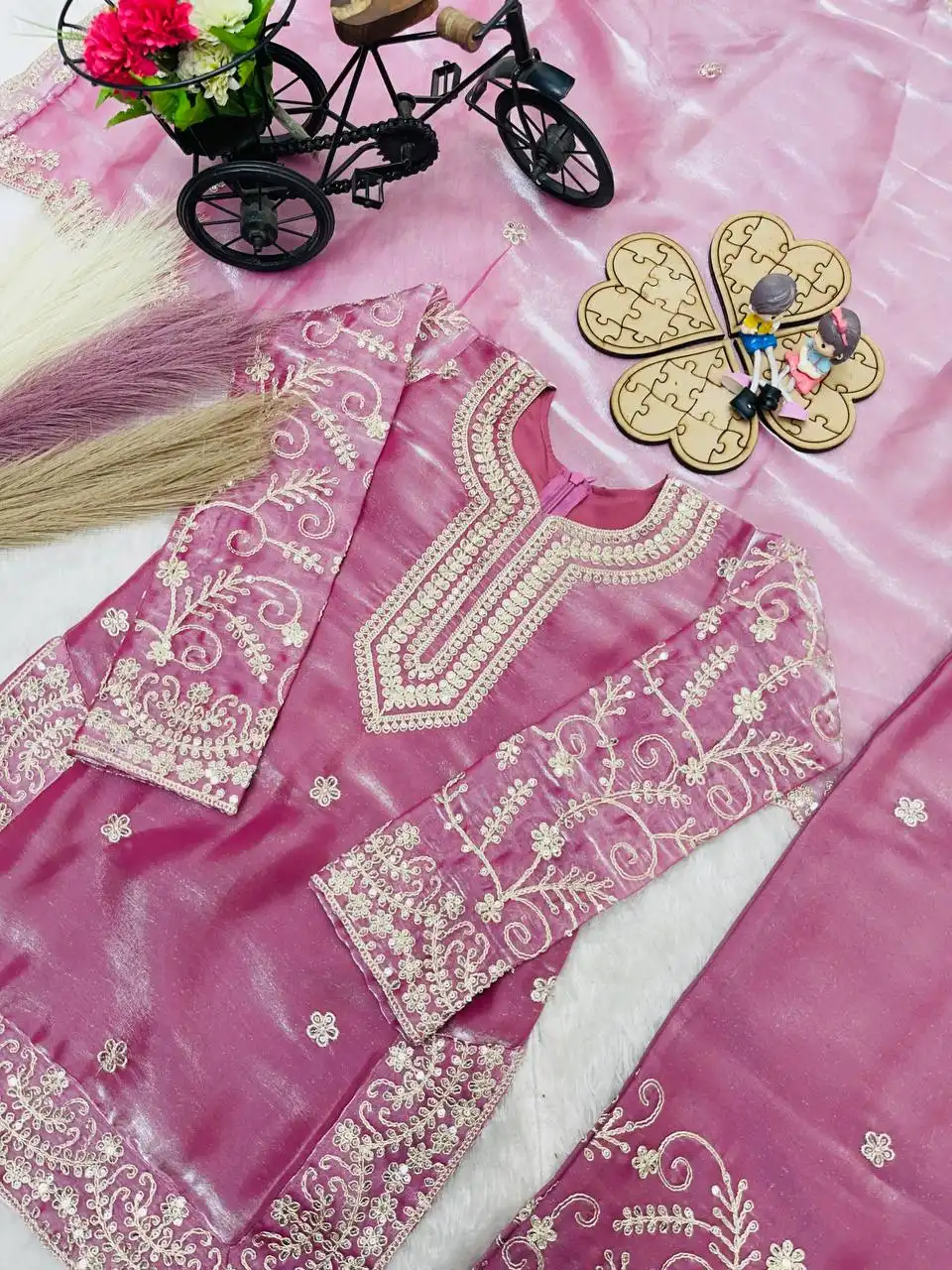 Baby 244 Designer Kids Sharara Suit For Wedding Function