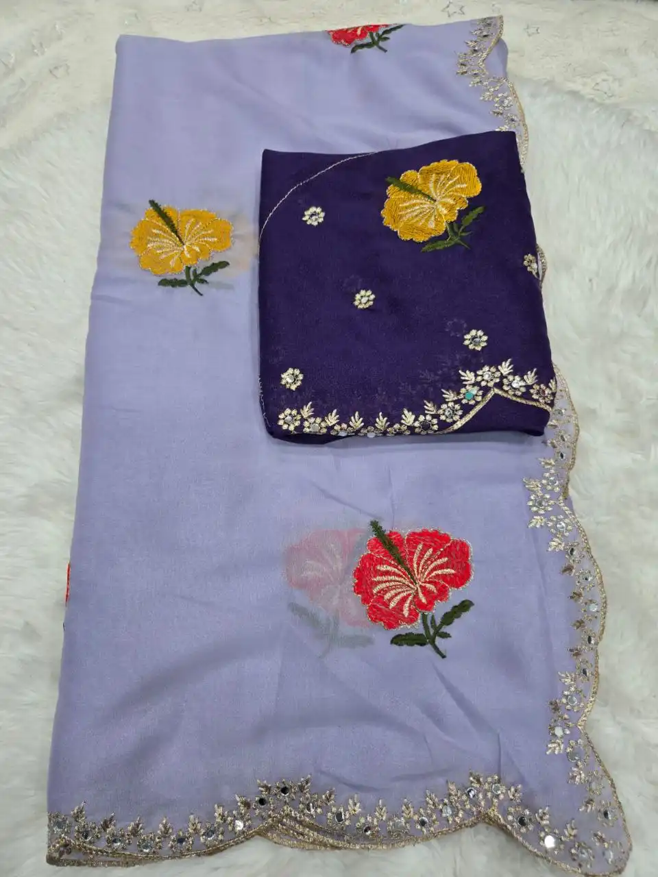 RC1 Vol 95 Jari Mirror Work Saree Wholesale Market in Surat