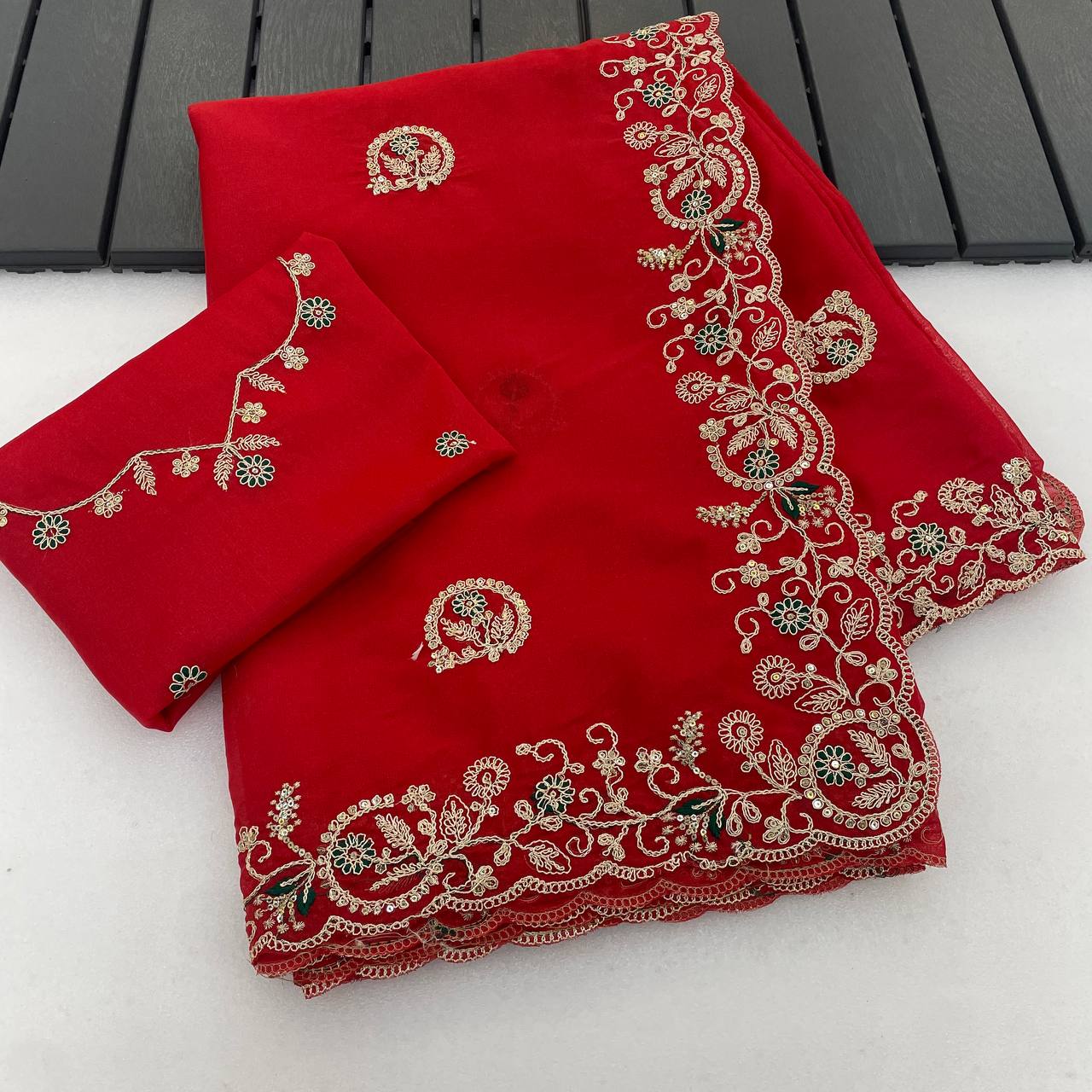 Kusum 832 Sequnce Thread Work Saree Wholesale Market