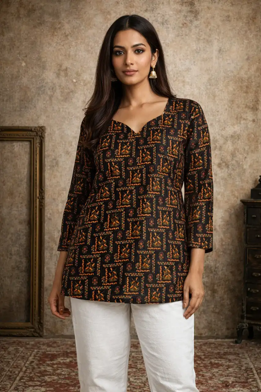 Aawiya Vol 05 Digital Printed Short Top For Women Collection