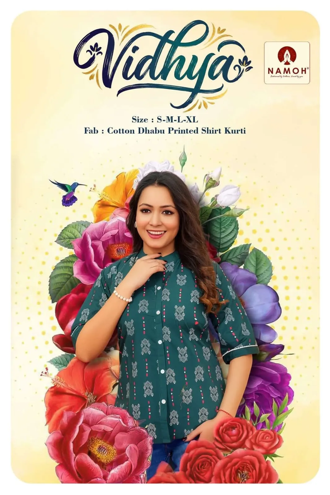 DLA Vidhya Cotton Print Short Top Tunic Wholesale Surat