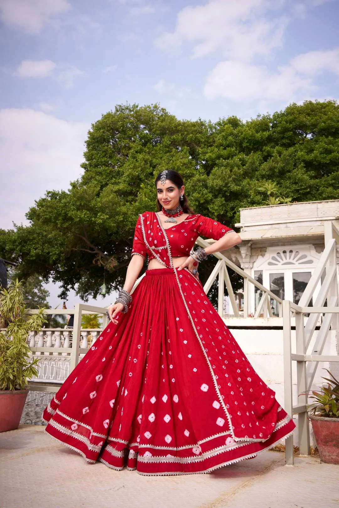 WMN 1663 Roop Chanderi Bandhej Festival Lehenga Choli Wholesale
