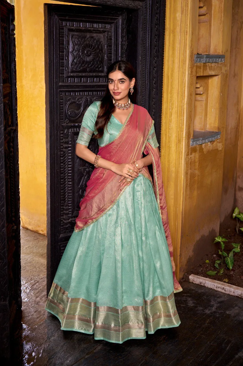 WMN 2025 Ashwitha Dupion Silk Zari Weaving Work Lehenga Choli Wholesale