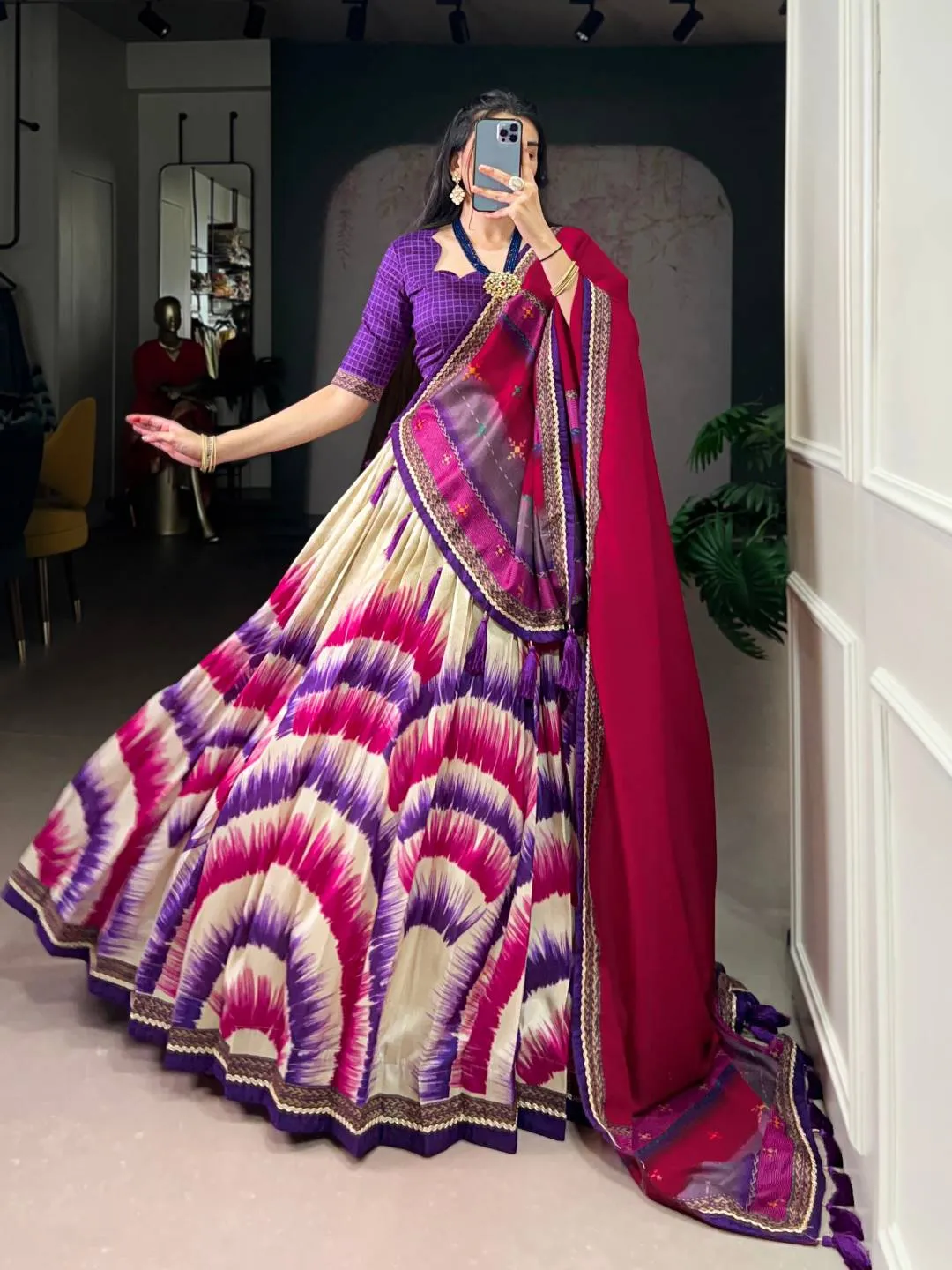 WMN 1247 Anahitha Tasar Silk Lehenga Choli Wholesale