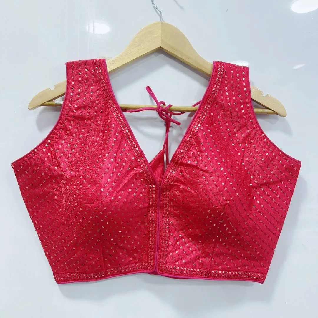 Mrunal 300 Roman Silk Embroidery Party Wear Readymade Blouse