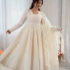 Sabina 5332 Kora Cotton Schiffli Work Anarkali Readymade Dress Wholesale