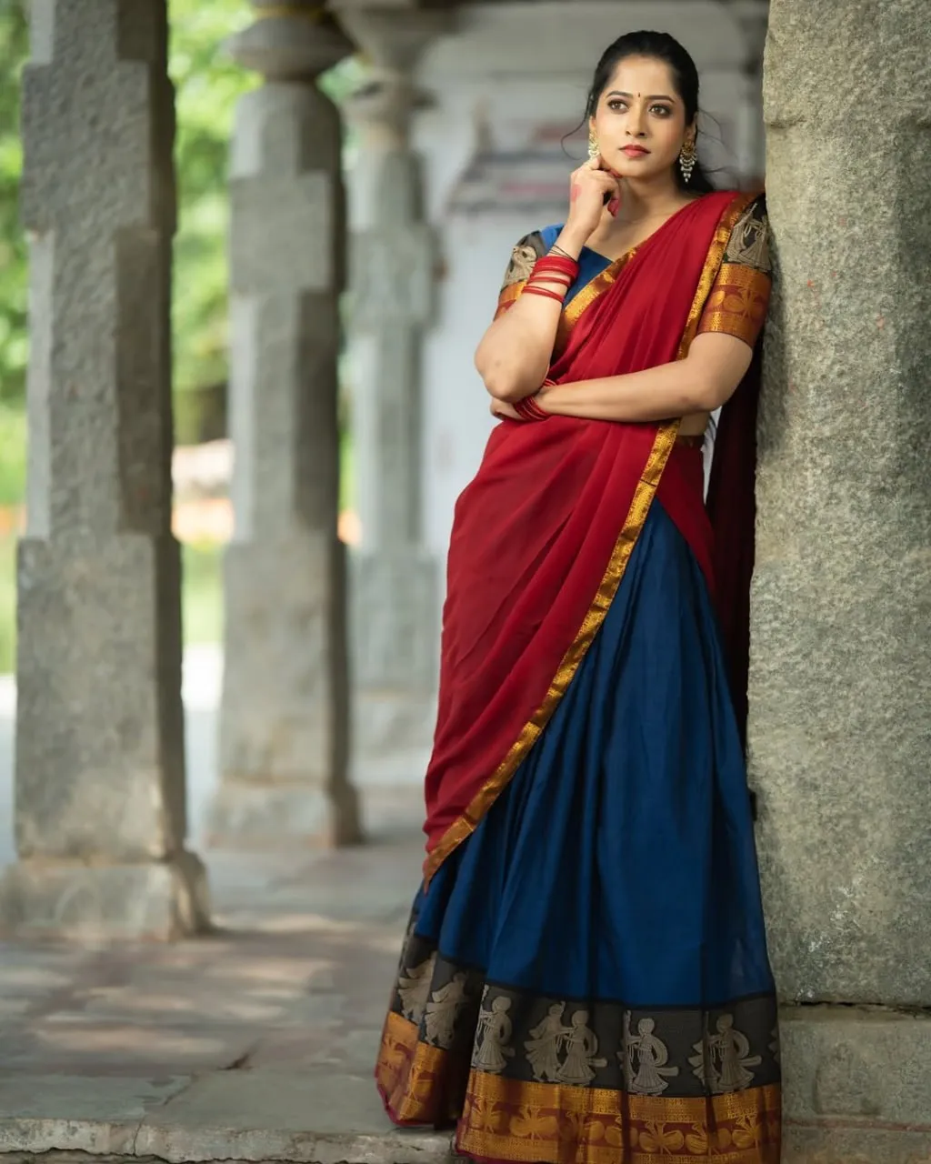 Vally 87 Vol 8 Kanchi Cotton Zari Weaving South Style Lehenga Saree Wholesale Surat