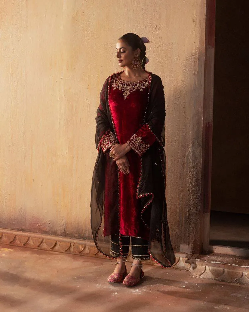 C585 1330 Velvet Festival Readymade Dress Wholesale Surat