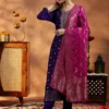 FFD Violet Wooglee Silk Suit Dress Wholesale Online Surat