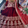 C585 1187 Velvat Embroidery Work Anarkali Gown Wholesale Surat