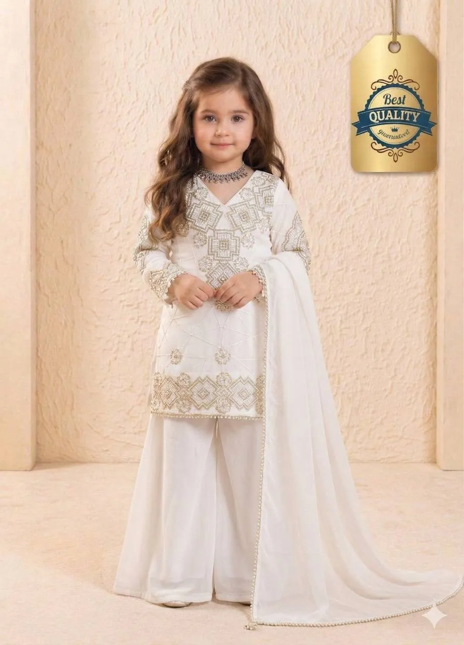 Baby 247 Georgette Embroidery Party Wear Kids Wear Wholesale Surat