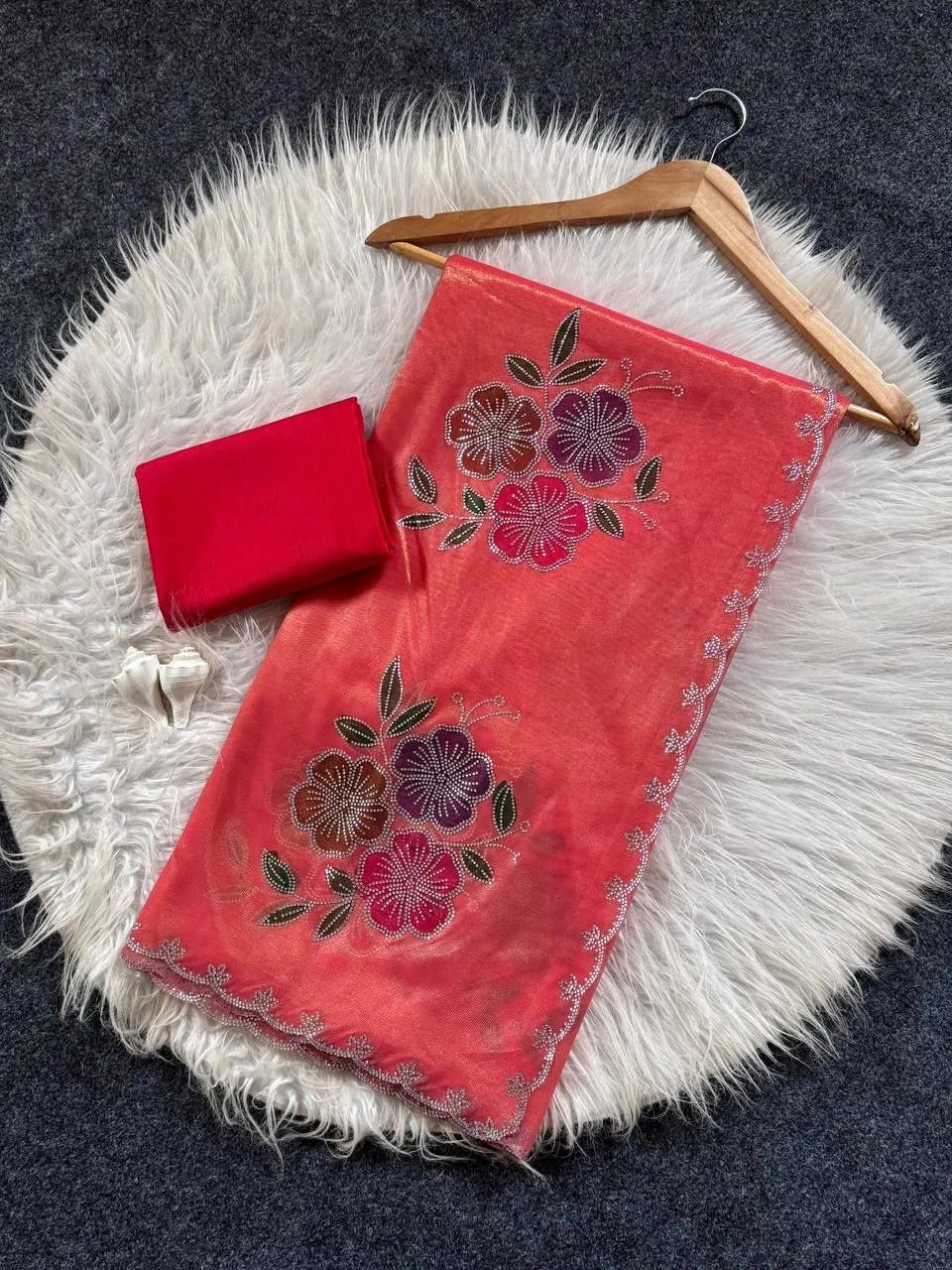WMS Two Ton Tissue Silk Party Wear Saree In Surat Wholesale