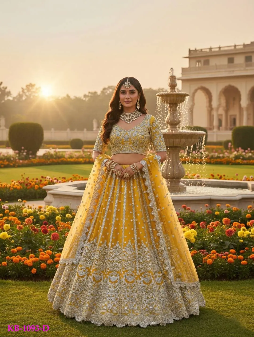 Buy KB 3318 Star Georgette Embroidery Bridal Lehenga Choli Wholesale Surat 2026