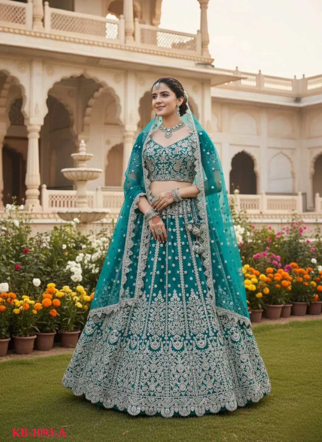 Buy KB 3318 Star Georgette Embroidery Bridal Lehenga Choli Wholesale Surat 2026