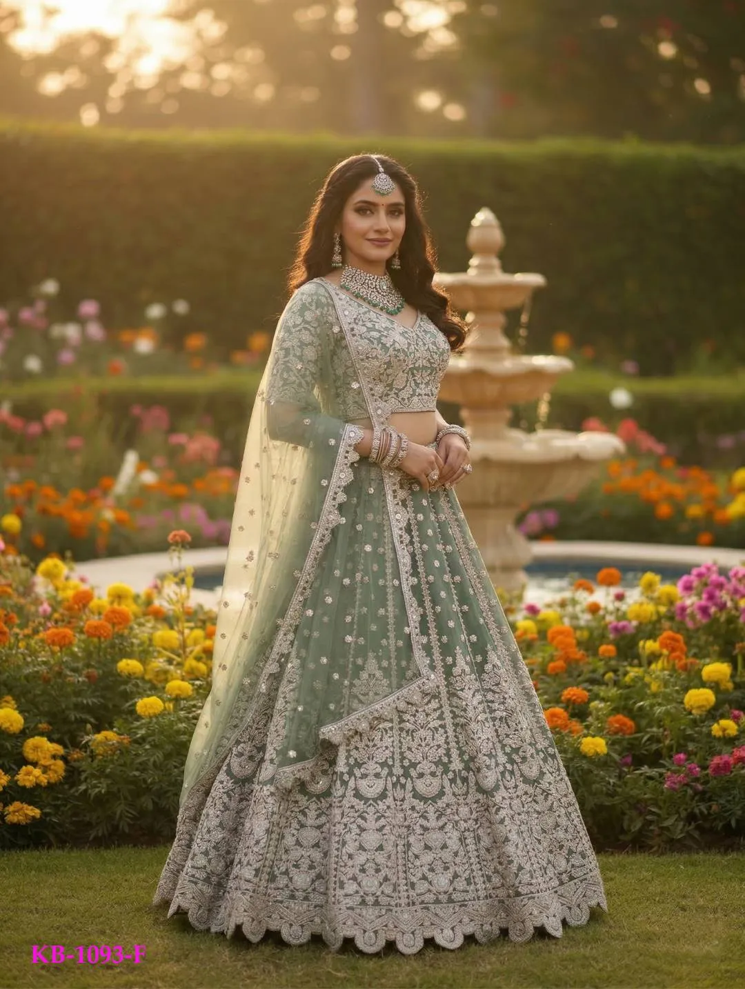 Buy KB 3318 Star Georgette Embroidery Bridal Lehenga Choli Wholesale Surat 2026