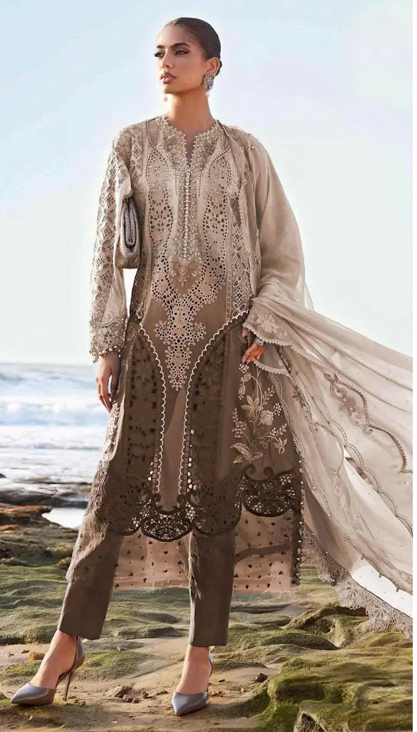 Elan E 25 A To D Lawn Cotton Embroidered Salwar Kameez Wholesale
