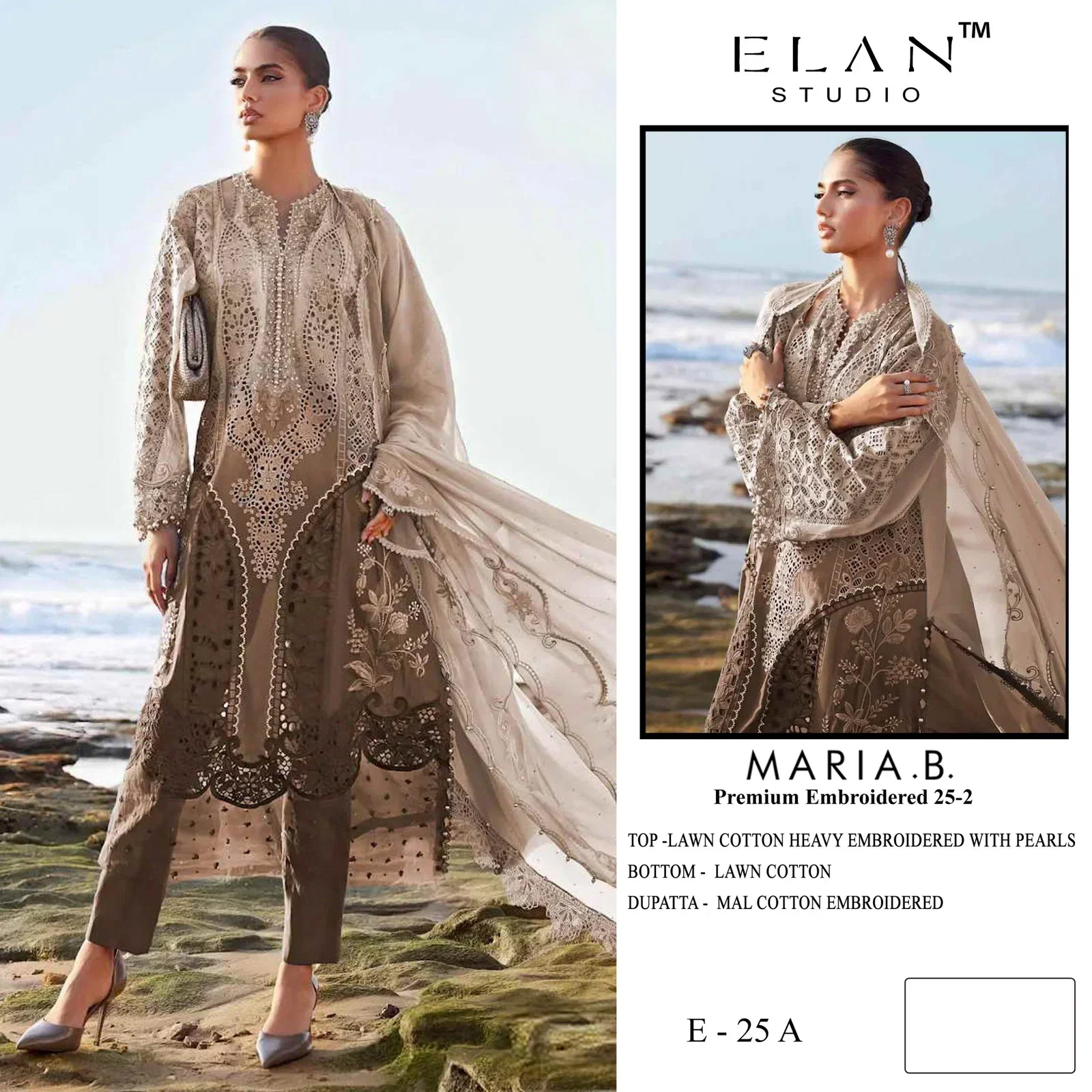Launching Elan E 25 A To D Lawn Cotton Embroidered Salwar Kameez Wholesale 2026