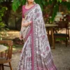 Latest Kashvi Butter Silk Vol 1 Satin chiffon Printed Saree Collection Wholesale 2026