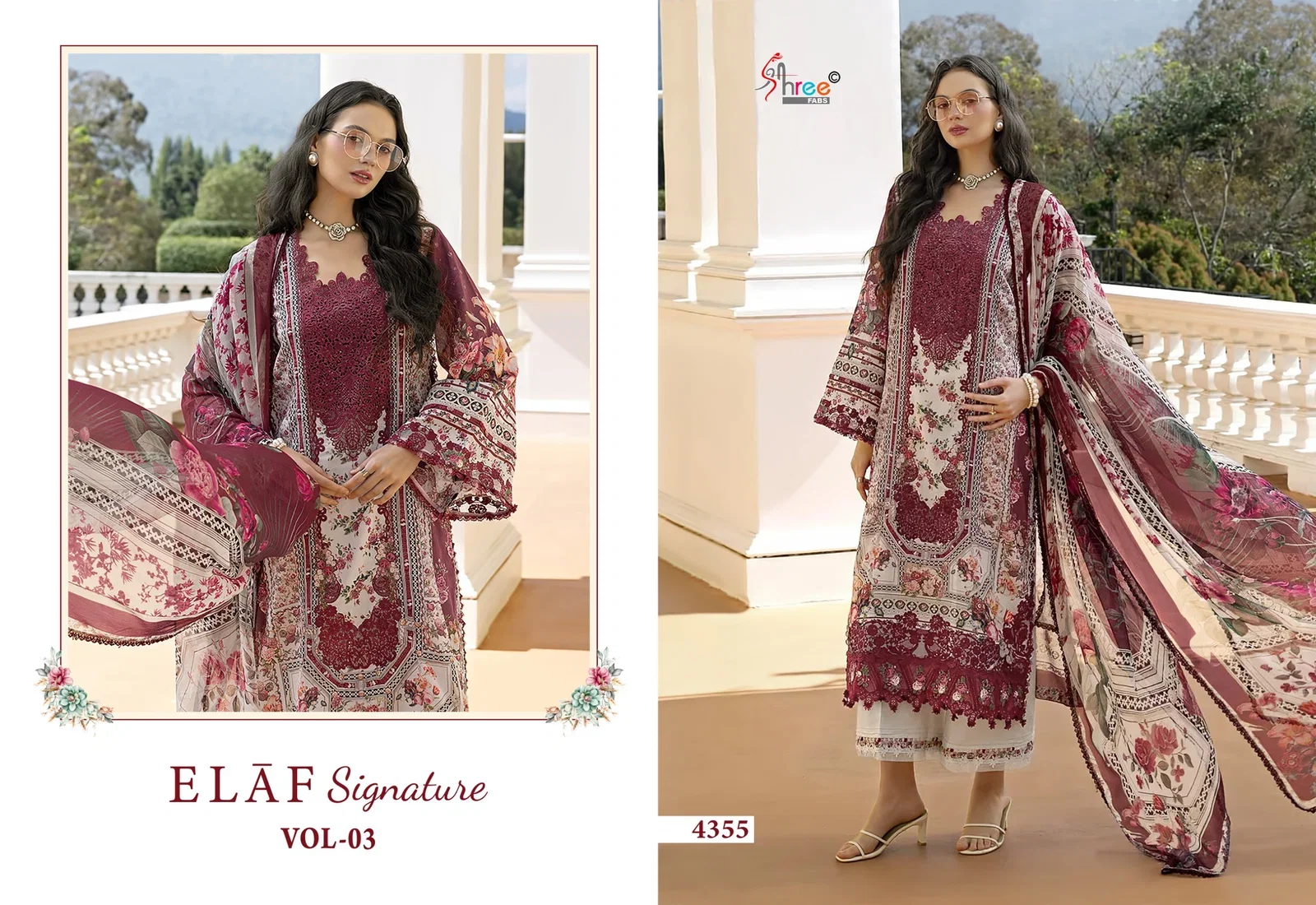 Stylish Shree Elaf Signature Vol 3 Chiffon Dupatta Pakistani Salwar Kameez Wholesale 2026