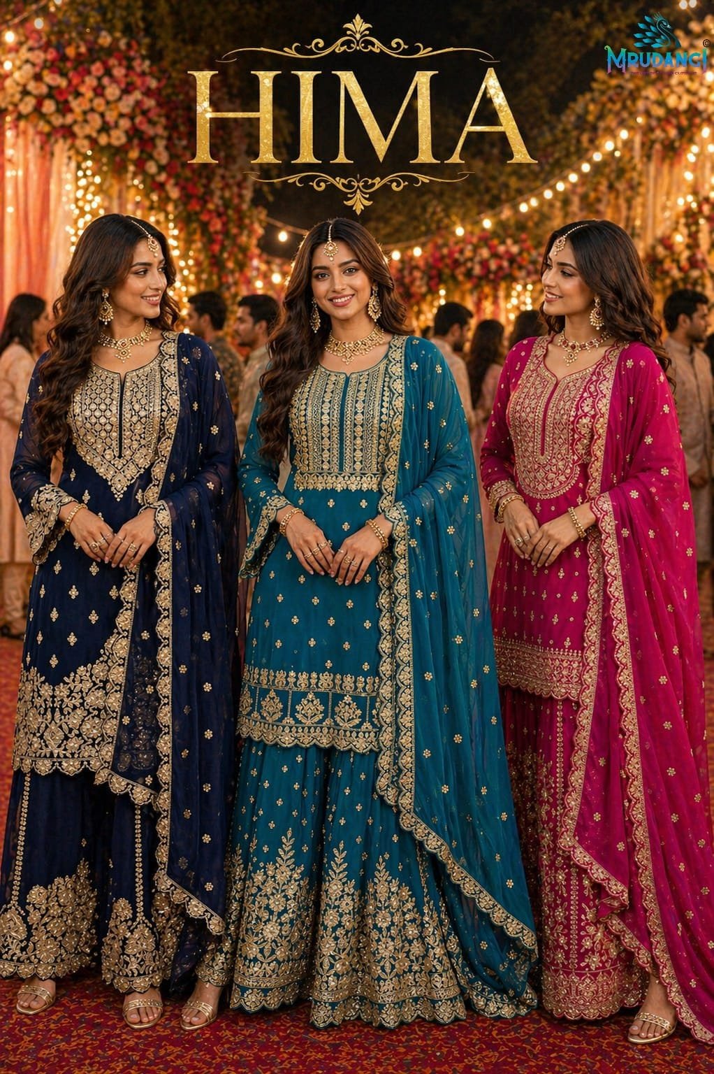 Mrudangi Hima Georgette Embroidered Salwar Kameez Collection Wholesale