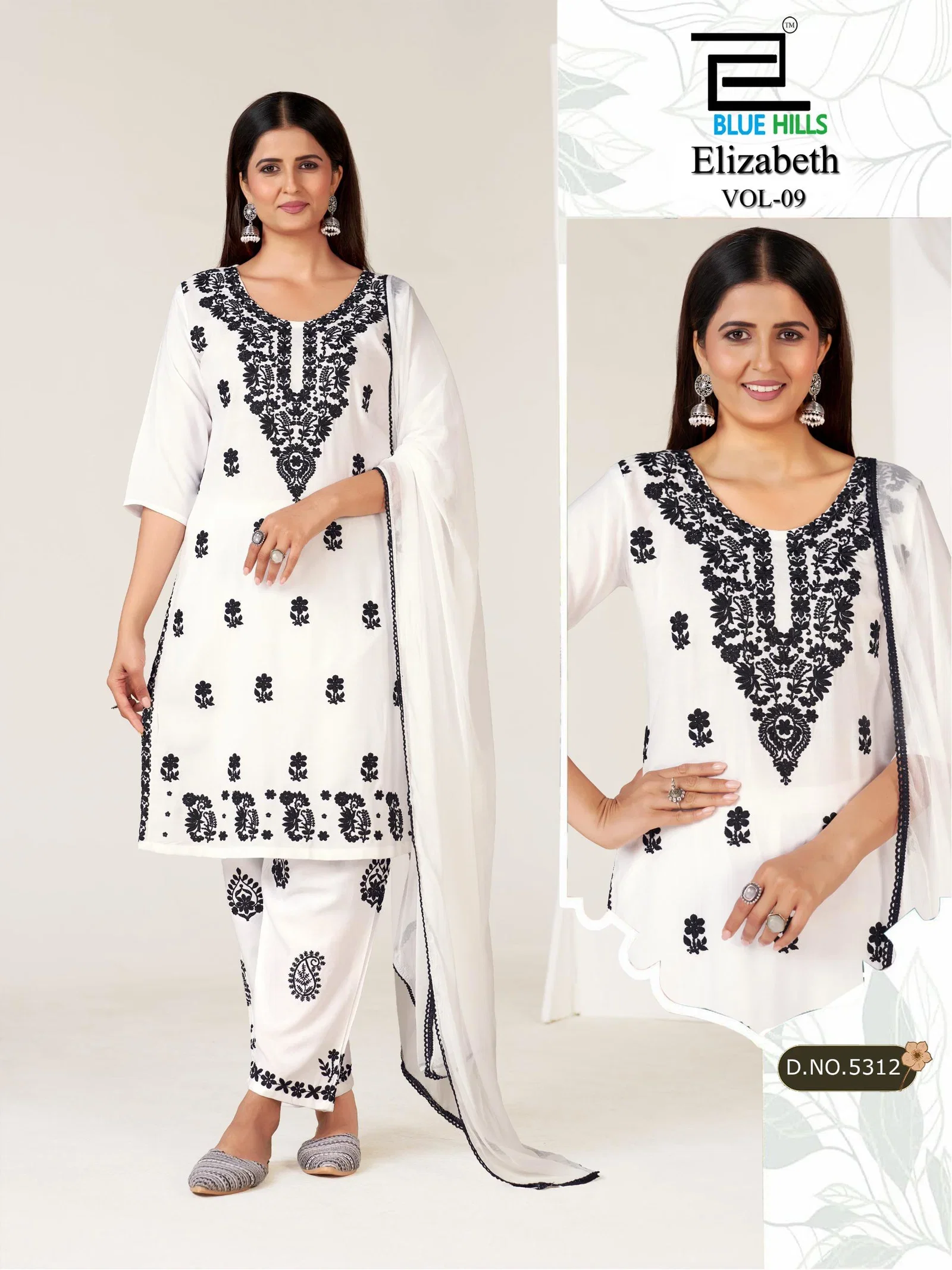 Latest Blue Hills Elizabeth Vol 9 Rayon With Thread Worked Kurti With Bottom Dupatta Set Wholesale 2026