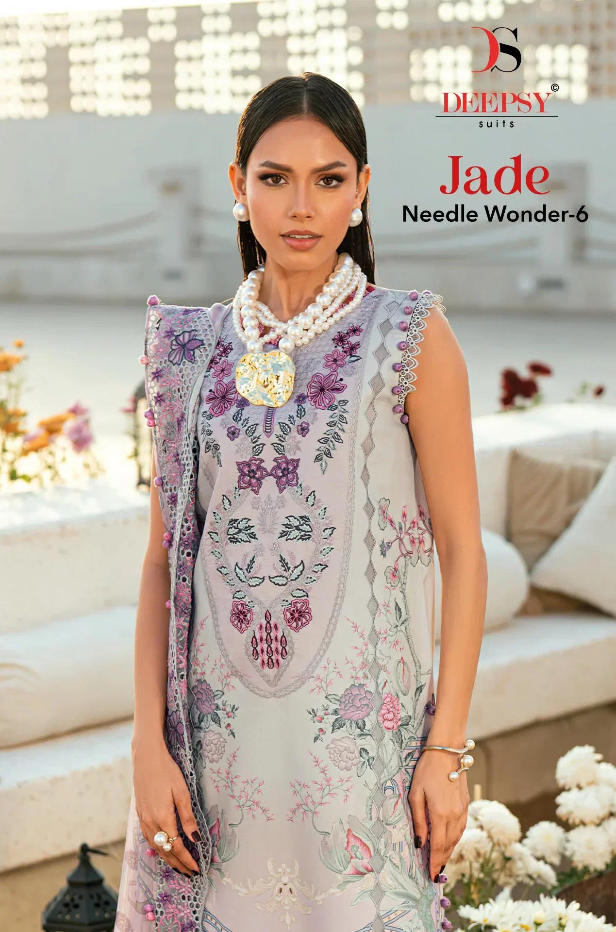 Deepsy Jade Needle Wonder Vol 6 Cotton Dupatta Cotton Embroidered Salwar Kameez Wholesale