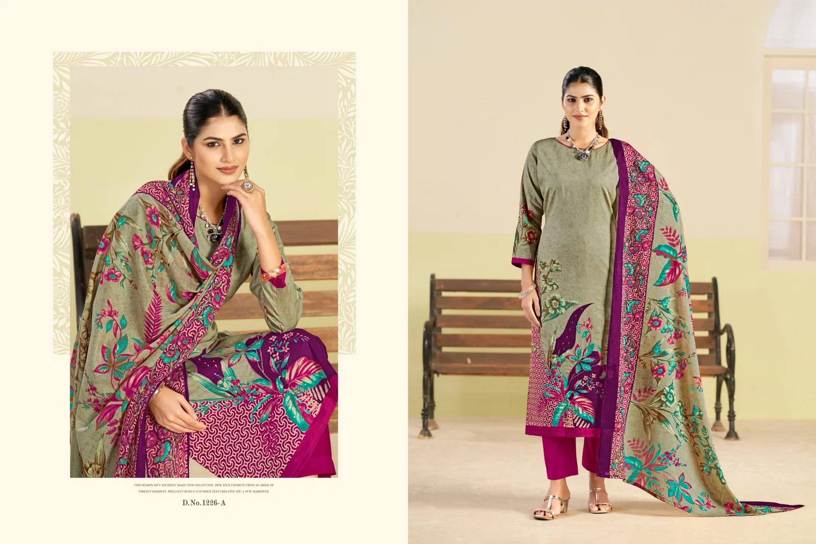 Latest Radhika Azara Kayka 1226 A To D Zam Cottom Designer Printed Dress Materials Wholesale 2026