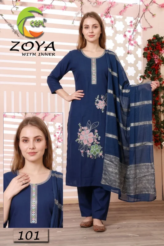 Stylish Zoya Vol 8 Vartican Silk Kurti With Bottom Dupatta Collection Wholesale 2026