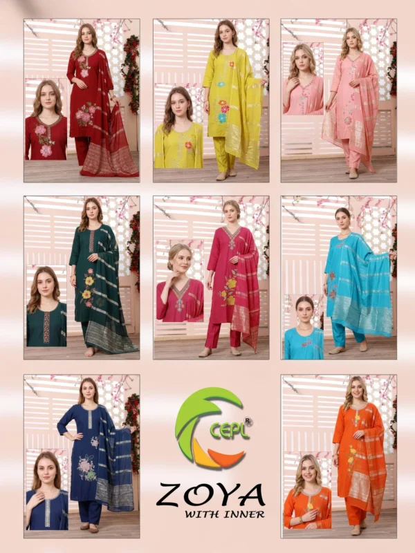 Stylish Zoya Vol 8 Vartican Silk Kurti With Bottom Dupatta Collection Wholesale 2026
