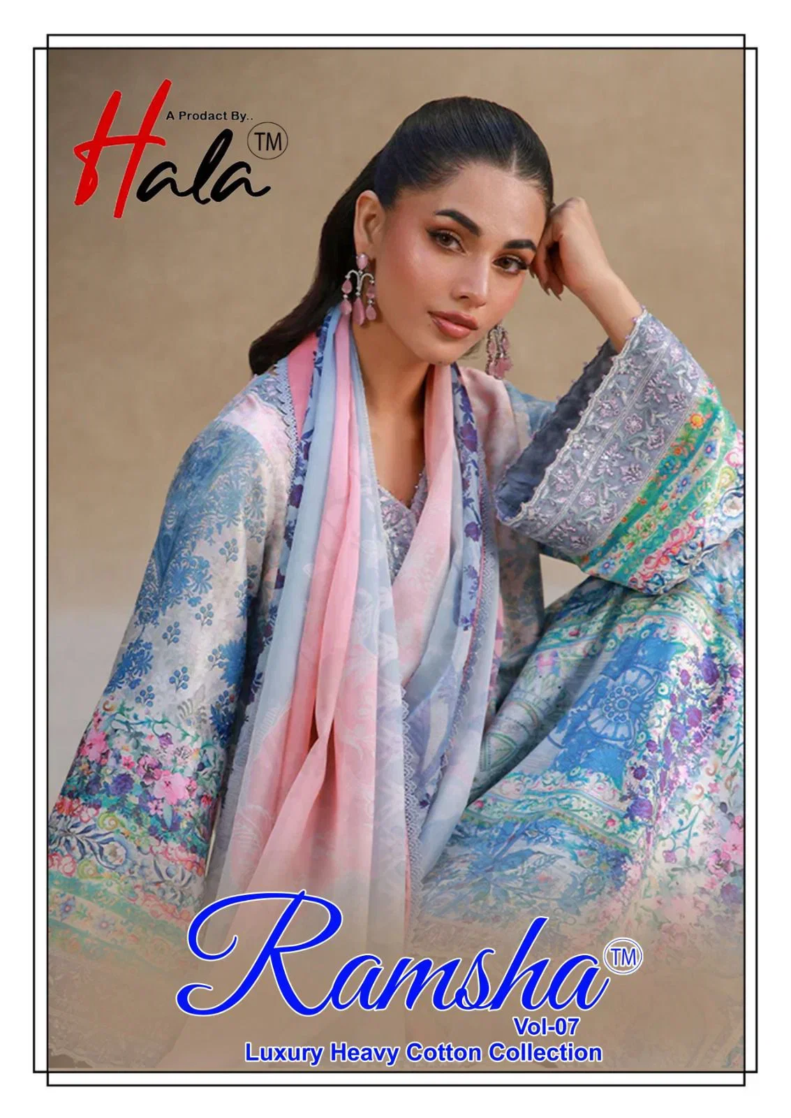 Hala Ramsha Vol 7 Cotton Printed Dress Material Collection Wholesale