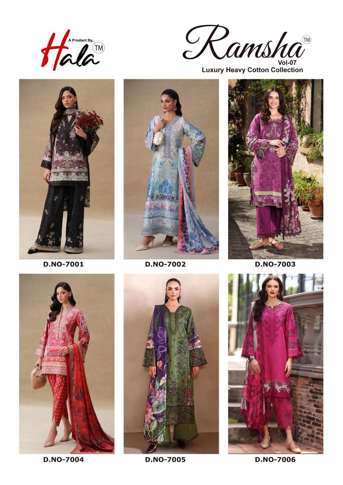 Launching Hala Ramsha Vol 7 Cotton Printed Dress Material Collection Wholesale 2026