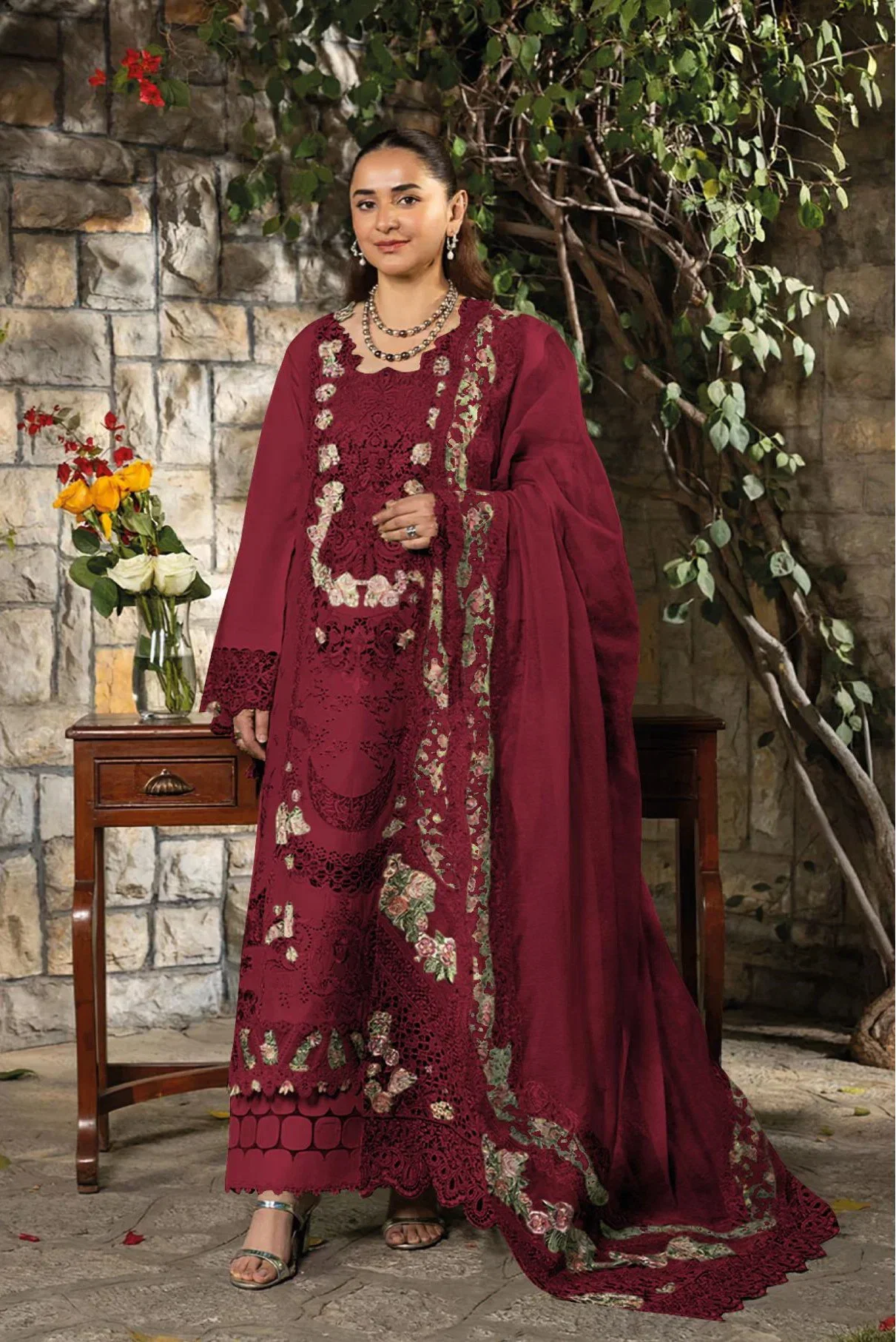 Deepsy Elaf 1745 A To D Cotton With Embroidered Salwar Kameez Wholesale