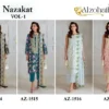 Latest Alzohaib Nazakat Vol 1 Chiffon Dupatta Cotton Patche Worked Salwar Kameez Wholesale 2026