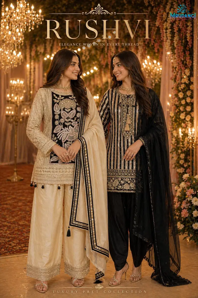 Mrudangi Rushvi Simmer Silk With Embroidered Salwar Kameez Collection Wholesale